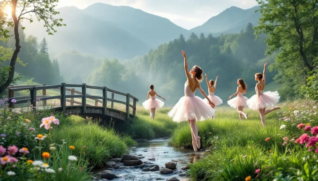 A group of young ballet dancers in Western North Carolina, representing the future of dance.