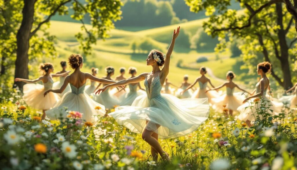 A historical ballet performance in Western North Carolina, showcasing early dance traditions.